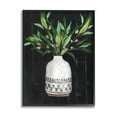 thumbnail image 2 of Stupell Industries Tall Botanical Leaves Arrangement Patterned Pottery Vase Painting White Framed Art Print Wall Art, Design by Patricia Pinto, 2 of 5