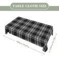 thumbnail image 2 of Menzies Black Plaid Tartan Scottish Family Pattern Rectangular Tablecloth 55"x70" with Lace Edge, Washable Durable Table Cover for Dining, Indoor Outdoor Home Restaurant Decor, 2 of 5