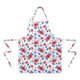 thumbnail image 2 of Pioneer Flower Floral Print Pattern Apron for Women and Men, Cotton Linen Waterproof with Pockets, Adjustable, 33x27 Inch for Kitchen, Gardening, BBQ, Salon, 2 of 6