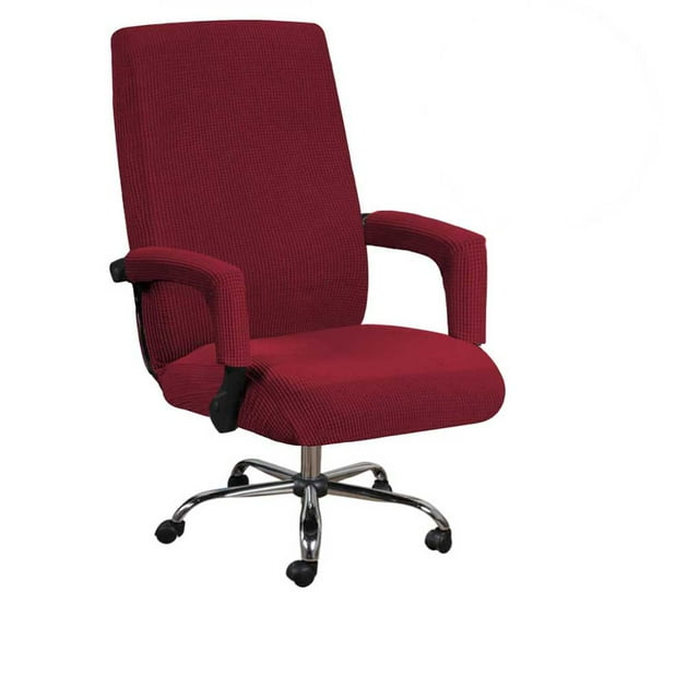 Inteprter Funda para silla antisuciedad, elástica, para fiestas, festivales, playa, cumpleaños, oficina, dormitorio, sillón, funda extraíble a prueba Cubiertas para muebles de jardín Vino rojo SG Inteprter HA066527-12
