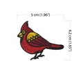 thumbnail image 3 of WIRESTER 1.96" x 1.65" (5cm x 4.2cm) Logo Sew Ironed On Badge Embroidery Applique Patch, DIY Vintage Embroidered Patches, for Hats, Jackets, Shirts, Vests and Jeans - Red Bird, 3 of 8