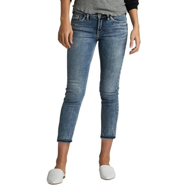 Silver Jeans - Silver Jeans Women's Elyse Mid-Rise Slim Crop Jeans ...