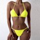 thumbnail image 4 of Traje de baño dividido para mujer a la moda, cintura sin aros con almohadilla, conjunto de Bikini Sexy sólido Fridja  nalpqowj57754, 4 of 8