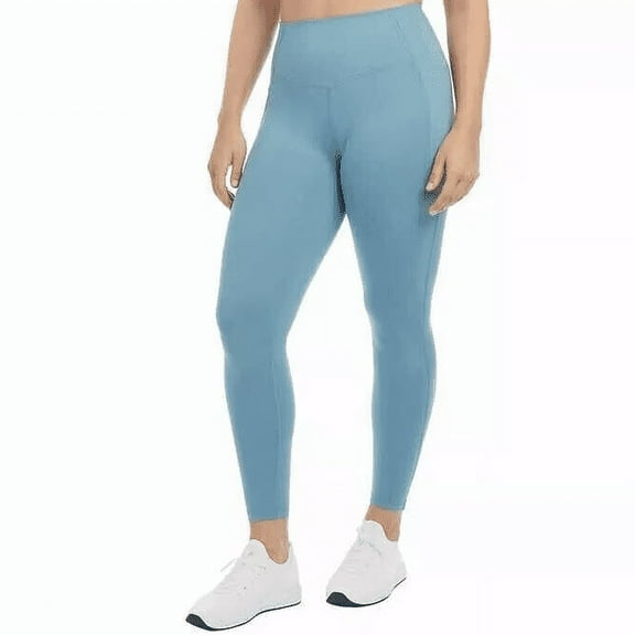 Danskin Women's High Rise Contour Bonded Ankle Leggings Smoke Blue M