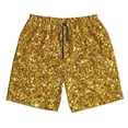 thumbnail image 4 of Bixox Men's Gold Glitter printing Casual Classic Fit Short Summer Beach Shorts, 4 of 6