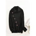 thumbnail image 2 of Pulls Femmes Chauds Asymétriques Tricotés Col Roulé Unis Enveloppants Manches Longues Hauts Décontractés, 2 of 4