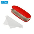 thumbnail image 3 of Unique Bargains Étui Rigide pour Lunettes, Lot de 2 Étui pour Lunettes Étui Rigide Protecteur pour Lunettes Concis pour Femmes Hommes Lunettes, Rouge, 3 of 7