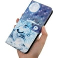 thumbnail image 3 of Wallet Case for Samsung Galaxy A53 5G, Colorful Painted Premium PU Leather Cute Flip Cover with Card Holder & Kickstand Phone Case for Samsung Galaxy A53 5G Wolf Under Moon, 3 of 14