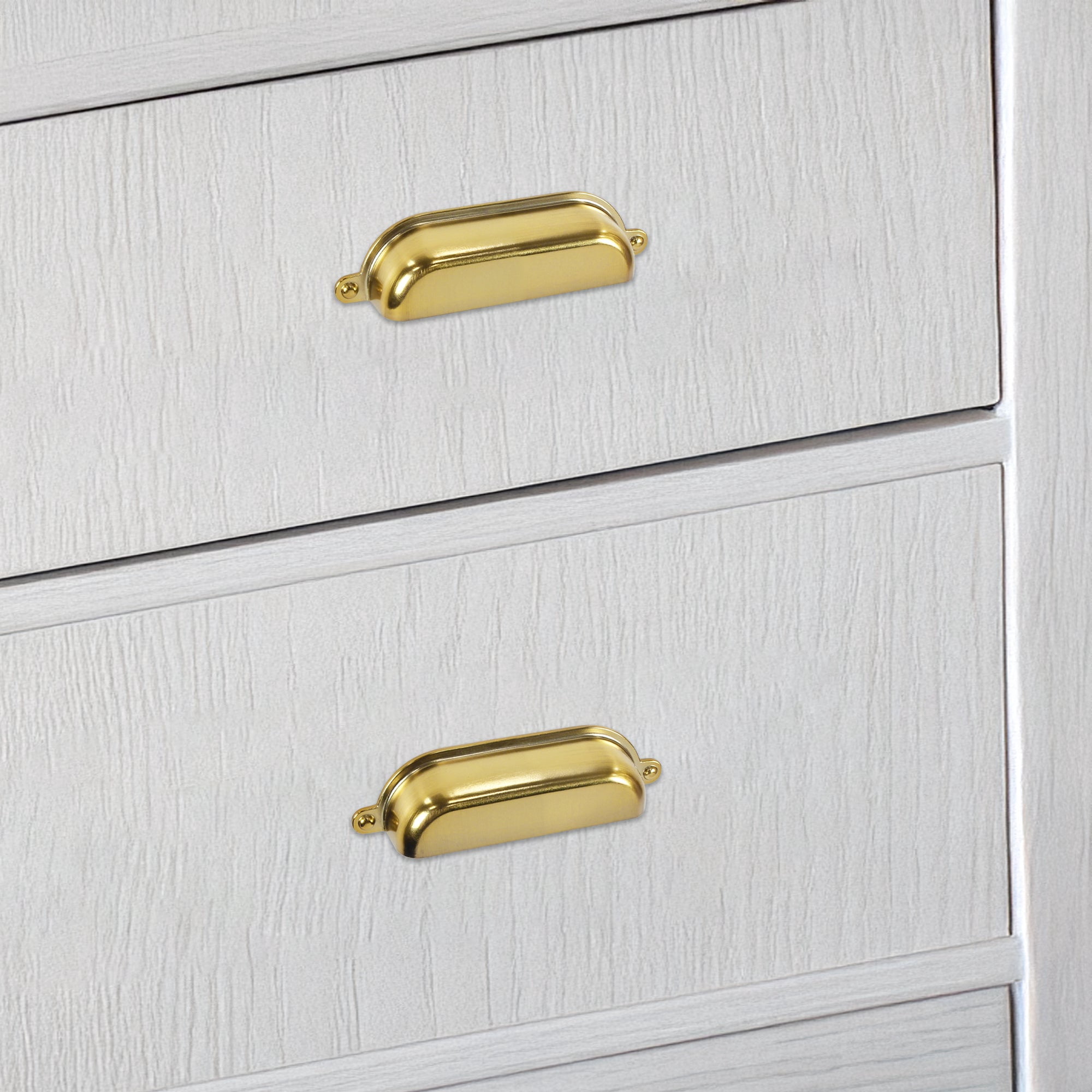 Lumi Home Furnishings Drawer Pull Vintage Library 3" Brass 8-Pack