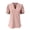 Pink, variant on Womens Puff Short Sleeve Tops Solid Loose V Neck T Shirts Breathable Work Tee Pullover Outfits Black XXL