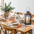 thumbnail image 6 of Burnt Orange Gray Round 15 Inch Placemats Set of 2, Modern Abstract Oil Painted Geometric HeatResistant Non Slip Place Mats for Dining Table, Wipeable Braided Kitchen Table Mats for Housewarming, 6 of 9