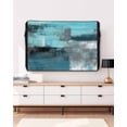 thumbnail image 3 of Outdoor TV Cover 48 to 50 Inch Weatherproof, Blue Black Grey Waterproof TV Screen Protector for Outside Decor with Zipper and Pocket 48"L x 30"H , Abstract Paint Texture, 3 of 7