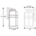 thumbnail image 2 of Progress Lighting, Format Collection, 1-Light Medium Wall Lantern, Black, Etched Glass Shade, 2 of 2
