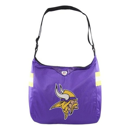Nfl Team Fabric - NFL Minnesota Vikings Team Jersey Tote Bag Cross Fabric Bag Teal Purple