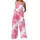 thumbnail image 1 of Pantalones holgados Gibobby de oficina Monos de Mujer Verano Casual Suelto Sin mangas Patchwork Doble bolsillos Mono Estampado floral Boho Pierna ancha S, 1 of 5
