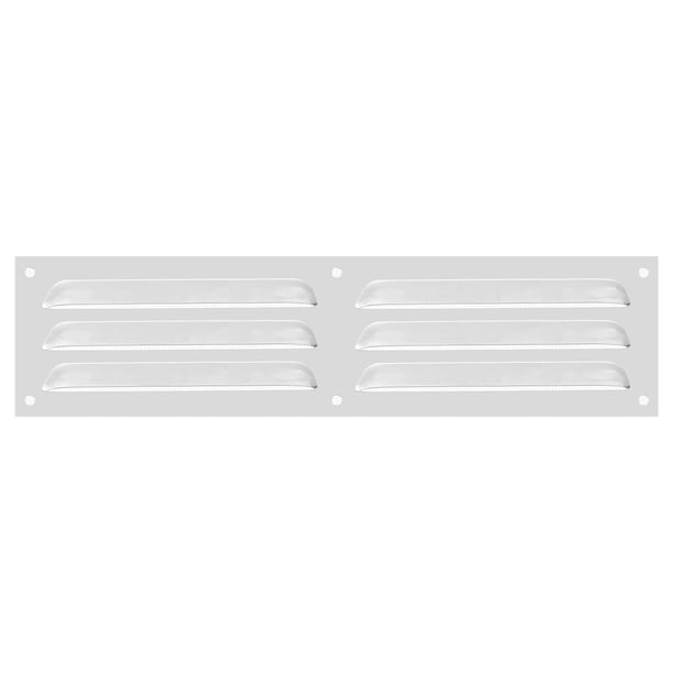 Cubierta de ventilación de aluminio Uxcell, cubierta de rejilla de ventilación HVAC con louver, malla incorporada para el hogar 4x16 pulgadas