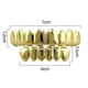 thumbnail image 3 of Juego de prótesis dentales superiores e inferiores lisas con baño de oro auténtico, 3 of 5