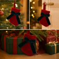 thumbnail image 4 of Mini Christmas Stocking Ornaments Small Velvet Christmas Socks with Bow Xmas Tree Hanging Decor for Holiday Party Home Fireplace Mantel Decoration, Set of 1 Miniature Stocking, 7.5 X 5.1 In, 4 of 6