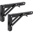 thumbnail image 2 of ZHAOCHENG Soporte de estante plegable, estante de pared plegable, consolas de soporte plegables resistentes y soportes para estantes utilizados para banco de trabajo, estante, 8 pulgadas (2 piezas), 2 of 5
