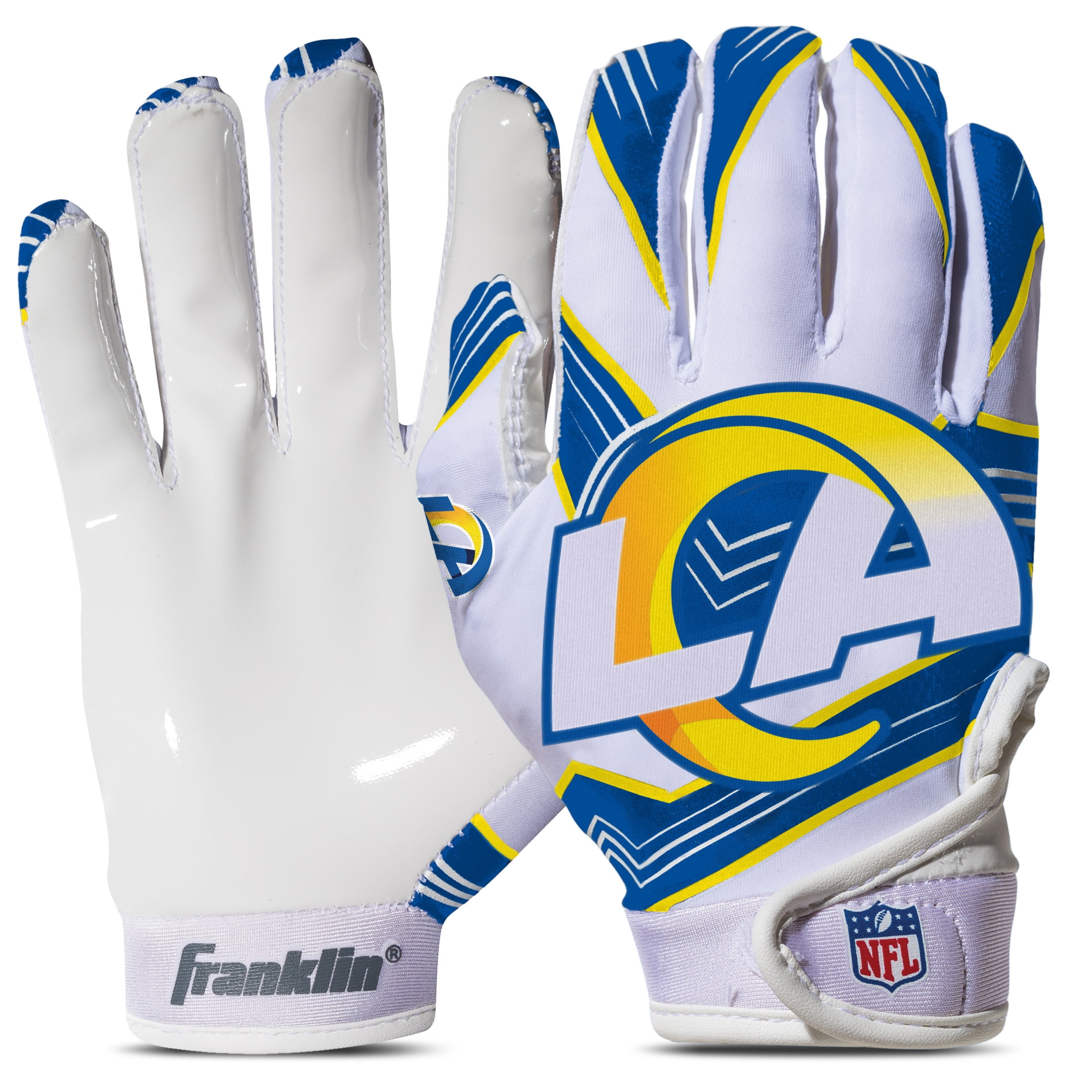 Franklin Sports Los Angeles Rams Youth NFL Football Receiver Gloves Official NFL Team Logos Kids Football Gear Accessories Youth M L Pair Walmart