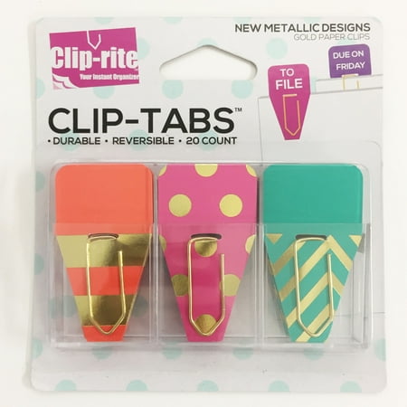 Clip-rite, Clip-tabs, Gold Pop 20pk