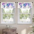 thumbnail image 2 of LALILO Kitchen Curtain Valance Scary Halloween Autumn Card Rod Pocket Window Curtain 52"x 18" Set of 2, 2 of 7