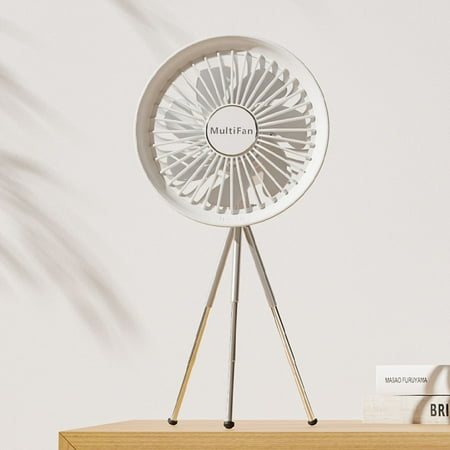 

USB Fan Air Cooler Small Desktop Office Tripod Fan Rechargeable Mini Outdoor Multifunctional Tripod Ceiling Fan Quiet Camping Fan