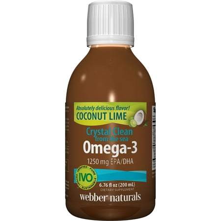 CRYSTAL CLEAN A partir de la mer Omega 3 1250 mg d'EPA / DHA, Coconut Lime, 6,76 Oz
