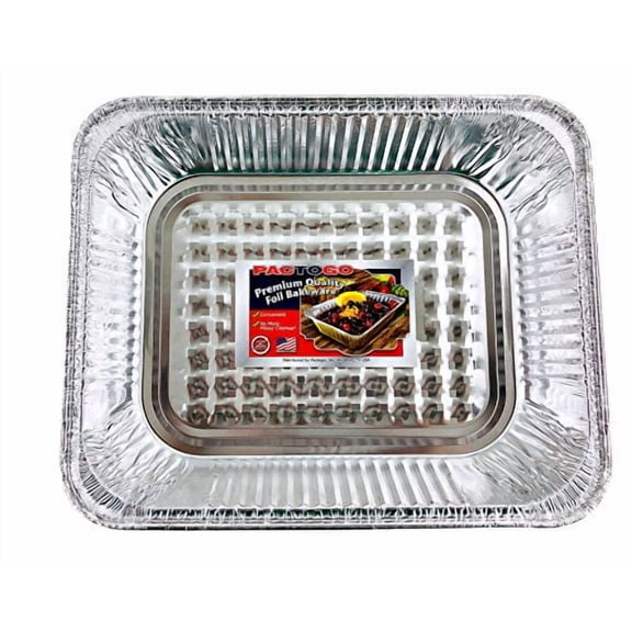 Aluminum Foil Pans - Half-Size Deep Disposable Steam Table Pans for Baking, Roasting, Broiling, Cooking, 12.75 x 10.25 x 2.56 - Heavy Duty Made in USA (Pack of 30)