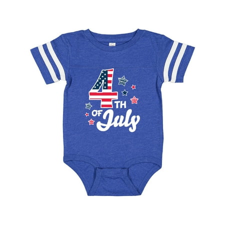 

Inktastic 4th of July with Striped Stars Gift Baby Boy or Baby Girl Bodysuit