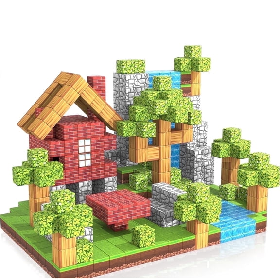 Magnetic Blocks Forest-Themed Sensory Toy 50 Pieces 2.3cm Lingyou