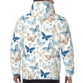 thumbnail image 7 of Haiem Butterfly Patterned Men's Hoodie with Kangaroo Pocket - Ideal Pullover Sweatshirt for Daily Wear, Travel, and Home-3X-Large, 7 of 7