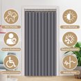 thumbnail image 3 of DONGPAI Door Curtains for Doorways, 55"x 78" Pleated Folding Doors Curtain Accordion Closet Curtain Vertical Privacy Drapes Shower Curtain for Living Room Bedroom, 1 Panel, Dark Gray, 3 of 8