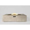 thumbnail image 3 of E-Western 12-inch Concrete Outdoor Fire Pit Table Modern Rectangular Design Weather-Resistant Garden Heating, 3 of 6