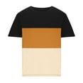 thumbnail image 2 of SHTXOZHI Men's T- Shirts Short Sleeve Color Block Shirt Casual Crewneck Summer Pullover Tees, 2 of 5