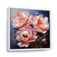 thumbnail image 2 of Designart "Pink Peonies Charm II" Floral Floater Framed Canvas Art Print, 2 of 7