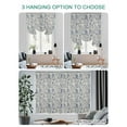 thumbnail image 4 of Blue Flowers Tie Up Curtains for Windows 63 Inch Length Balloon Curtains Kitchen Adjustable Balloon Window Shade Retro Rustic Botanical Floral Leaves Vines Tie Up Bathroom Curtain Window 42"x63", 4 of 6