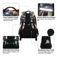 thumbnail image 4 of FORMRS Unisex Backpack Elementary School Travel Bookbag with Reflective Stripes, American Eagle Pattern, 4 of 7