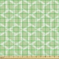 thumbnail image 2 of Ambesonne Geometric Fabric by the Yard Upholstery, Intersecting Mosaic Art, 10 Yards, Pale Green White, 2 of 5