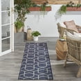thumbnail image 4 of Nourison Horizon Indoor/Outdoor 2' x 6' Navy Modern Rug, 4 of 9