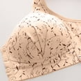 thumbnail image 6 of Qwertyu Daisy Bras for Seniors, Front Snap Closure Wireless Bra, Breathable Cotton Full Coverage Comfort Bra for Older Women, No Underwire Complexion 42, 6 of 6