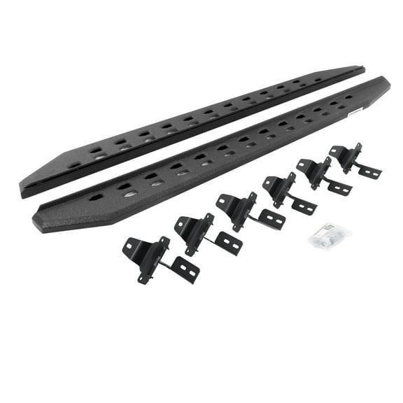 Go Rhino 69450673ST RB20 Slim Line Running Boards with Mounting Bracket Kit For Jeep 18-24 Wrangler Fits select: 2018-2019,2021 JEEP WRANGLER UNLIMITED