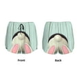 thumbnail image 3 of Daiia White Bunny Bottom And Easter Eggs Pattern Women's 2 in 1 Running Shorts - Lightweight Athletic Workout Gym Yoga Shorts Liner with Phone Pockets-X-Large, 3 of 7