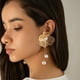 thumbnail image 5 of Pendientes de borlas con hojas de ginkgo para mujer, aretes únicos, aretes festivos, joyas decorativas, aretes de metal., 5 of 6