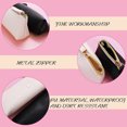 thumbnail image 3 of Estuche de cuero para lápices y bolígrafos, 2 piezas, bonito estuche delgado para lápices, pequeño estuche para lápices, bonito estuche de papelería, bolso cosmético portátil, bolsa con cremallera, 3 of 8