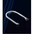 thumbnail image 2 of Cluster Tennis Bracelet For Men White Round Cut Diamond 14K White Gold Plated Silver, 2 of 4