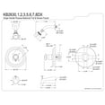 thumbnail image 2 of Kingston Brass KB2632DX Concord Pressure Balance Tub and Shower Faucet, Polished Brass, 2 of 2