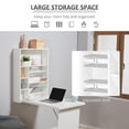thumbnail image 6 of HomCom Fold Out Wood Convertible Wall Mount Desk, 6 of 9