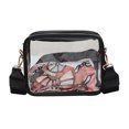 thumbnail image 2 of Bolsa De Hombro Likrtyny Transparente PVC Con Bufanda De Seda Negro Para Estrenar, 2 of 7