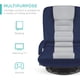 thumbnail image 5 of Songqin Swivel Gaming Chair 360 Degree Multipurpose Floor Chair Rocker for TV, Reading, Playing Video Games w/Lumbar Support, Armrest Handles, Adjustable Foldable Backrest - Blue/Gray, 5 of 15